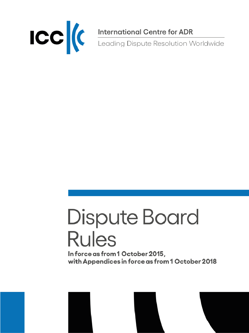 2015 Dispute Board Rules - ICC - International Chamber Of Commerce