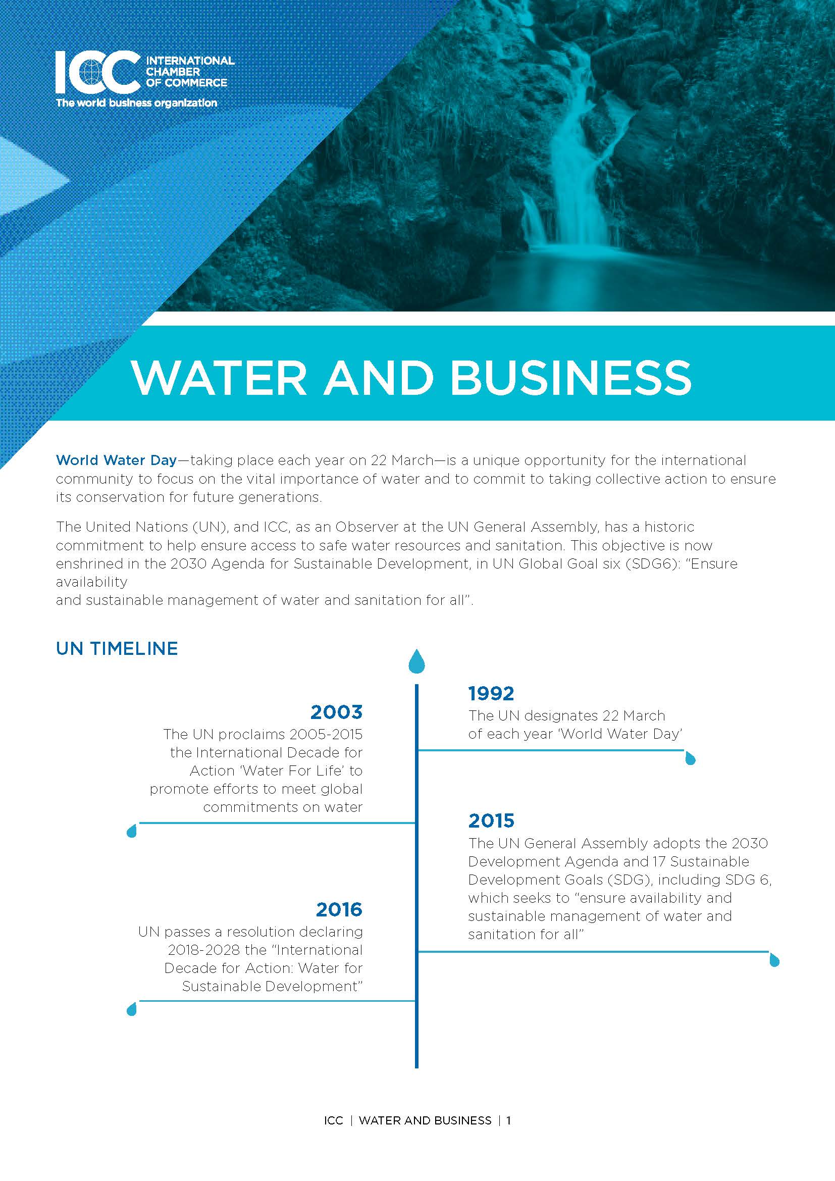ICC statement on water and business - ICC - International Chamber of ...