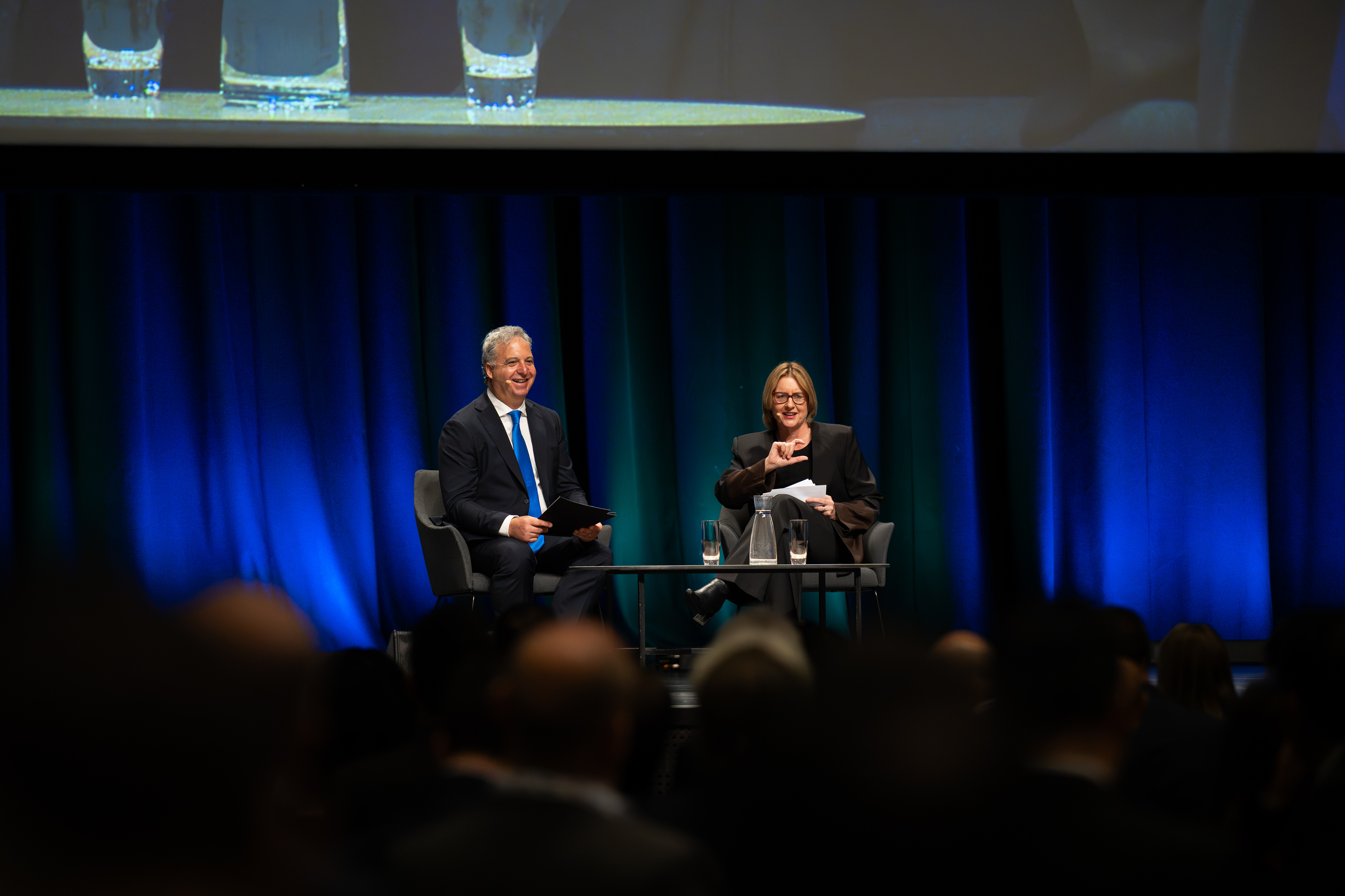 Premier Jacinta Allan MP and Victorian Chamber CEO Paul Guerra